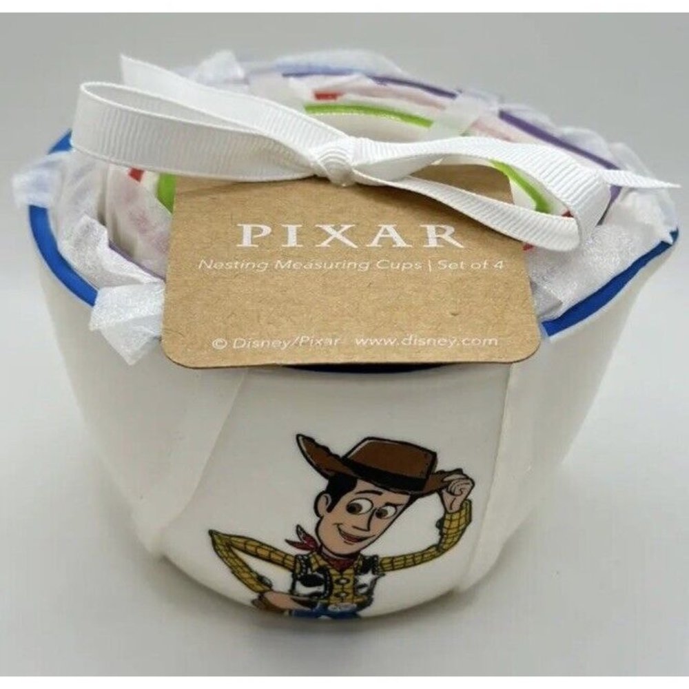 New RAE DUNN DISNEY Pixar TOY STORY Woody Nesting MEASURING‎ CUPS Set Of 4